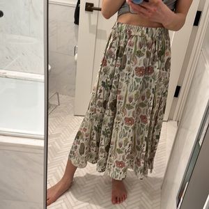 Plante greenery leaves print Skirt - Size Small